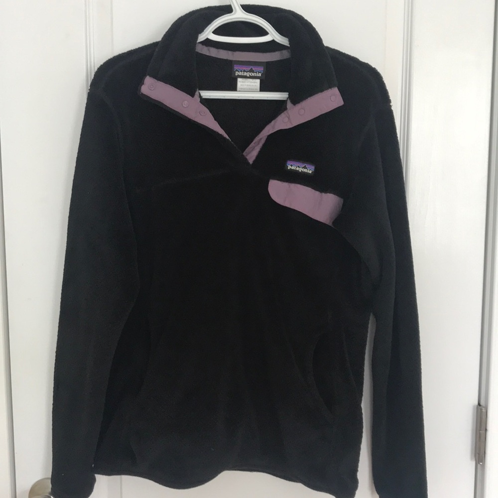 Black + Purple Patagonia zip up